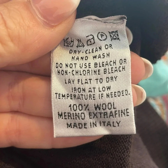 Giorgiolini V-Neck Sweater Mens XXL Brown 100% ExtraFine Merino Wool Italy NWT - Picture 11 of 12